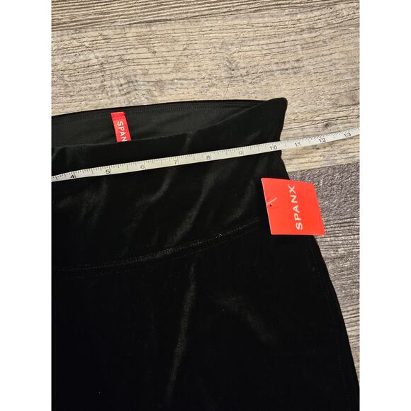 NEW Spanx Pants Womens xs Extra Small Black Velvet velour Leggings y2k classic - Picture 3 of 7